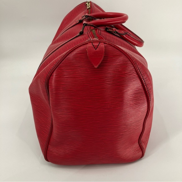 LOUIS VUITTON AUTHENTIC Epi Keepall 50 Castillan Red Duffel - Picture 3 of 14